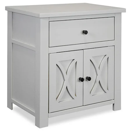 Casual 1 Drawer 2 Door Nightstand